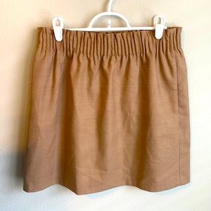 J-Crew Tan Hemmed skirt